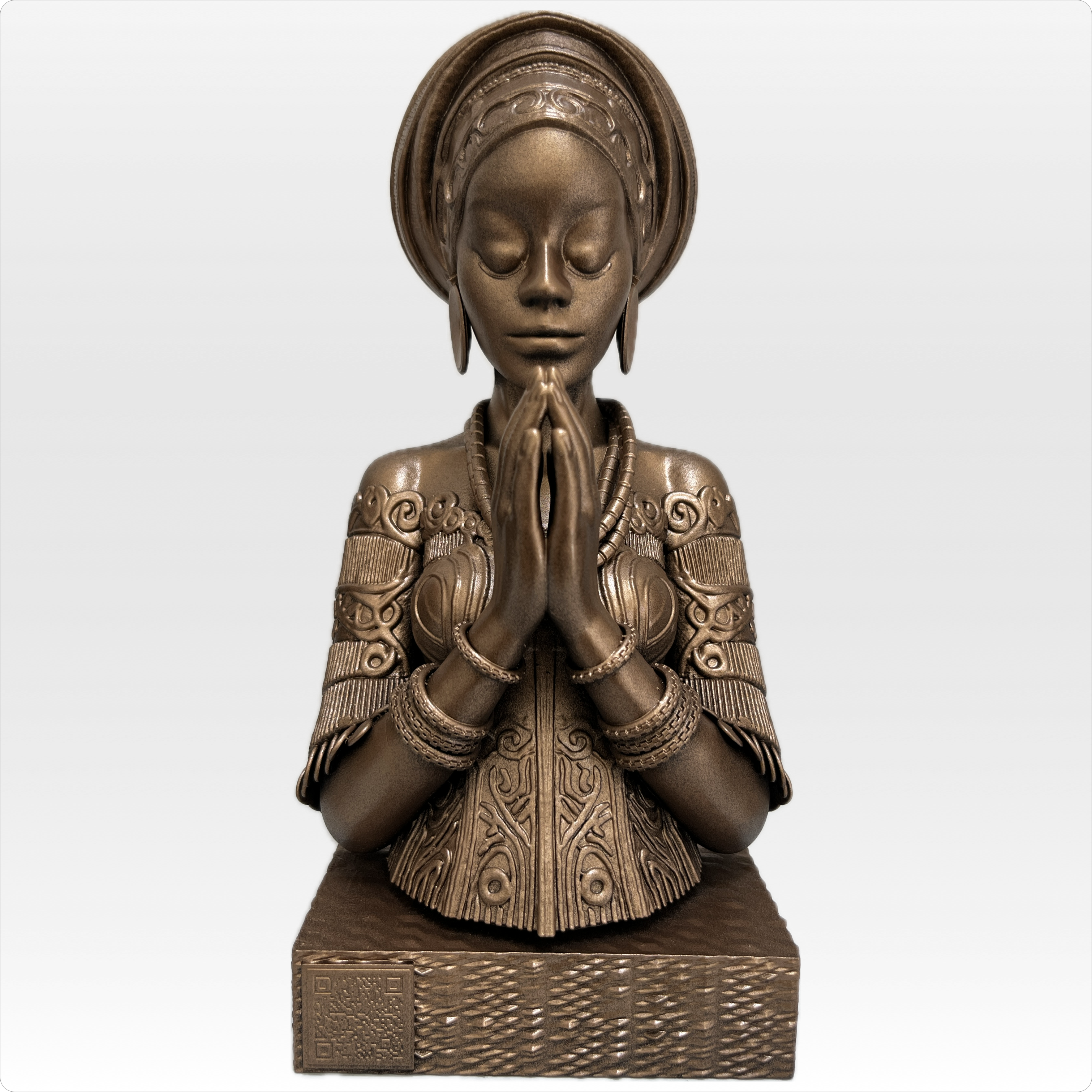 Kesha in prayer sculpture bust